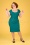 50s Gina Pencil Dress in Teal