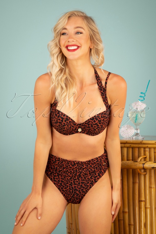 TC Beach - Flipover bikinibroekje in leopard