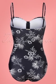 Vive Maria - 50s Tropical Blossom Swimsuit in Black 3