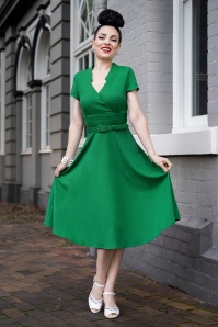 Vintage Diva  - Das Chiara Swing-Kleid in Smaragd 10