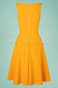 Vintage Chic for Topvintage - Frederique Swing Kleid in Honig Gelb 2