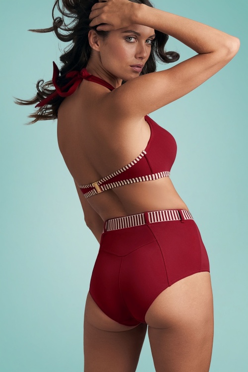 Marlies Dekkers - Capitana High Waist Bikini Briefs in Red 5