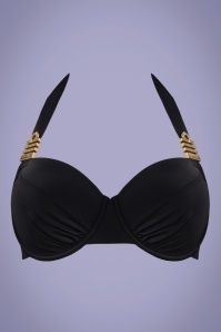 Marlies Dekkers - Royal Navy Plunge Balcony Bikini Top in Black 5