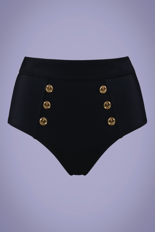 Marlies Dekkers - Royal Navy High Waist Bikini Briefs en Noir 2