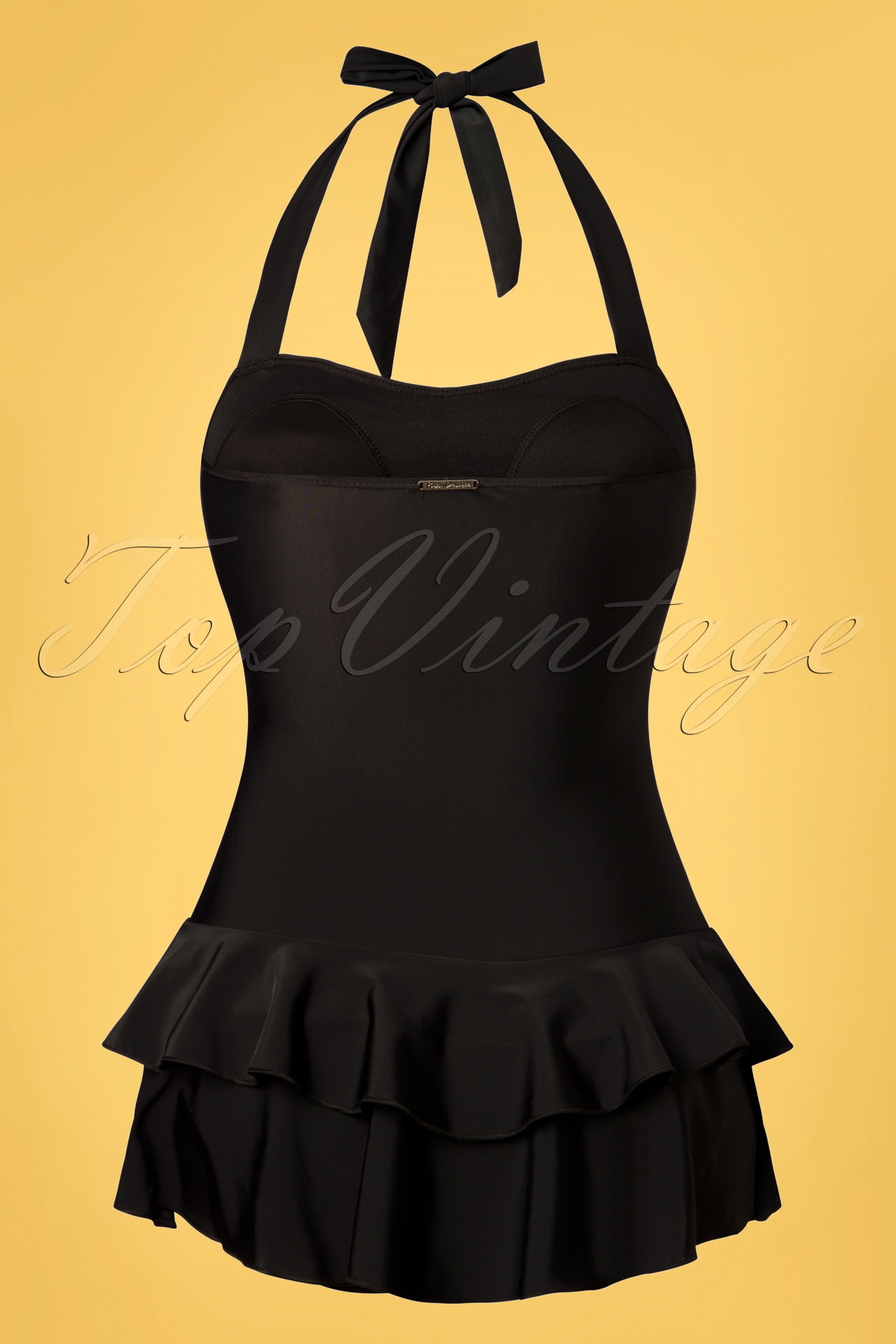 Pussy Deluxe - Lovely Chic halter badpak in zwart 3