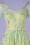 Miss Candyfloss - Pruedence Lima Embroidered Swing Dress Années 50 en Vert 2