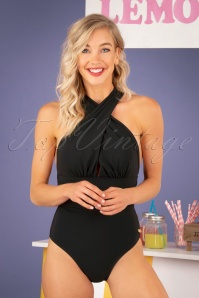 TC Beach - 50s Multiway Swimsuit in Seasonal Black