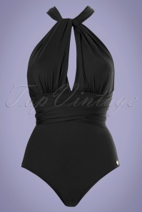 TC Beach - 50s Multiway Swimsuit in Seasonal Black 5