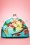 Woody Ellen - 50s Blossom Retro Clip Purse in Turquoise 4