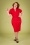 Georgie Pencil Dress Années 50 en Rouge Vif