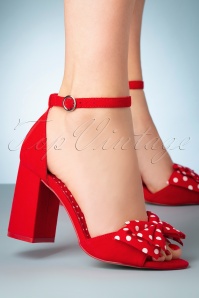 Ruby Shoo - Dorry peeptoe sandalen in rood