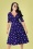 50s Delores Sailboats Swing Dress in Royal Blue