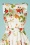 Hearts & Roses - 50s Layla Floral Swing Dress in Ivory 4