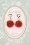 Peony Rose Heart Earrings Années 50 en Rouge et Doré