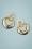 Day&Eve by Go Dutch Label - 50s Drop The Game Stud Earrings in Gold and Rust 3