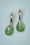 Darlene Diamond Drop Earrings Années 50 en Vert Pomme