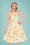 Hearts & Roses - Marianne gingham oranje swing jurk in geel en wit