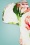 Hearts & Roses - Linda Floral Wiggle Dress Années 50 en Blanc 5