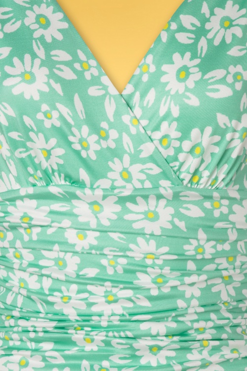 Vintage Chic for Topvintage - Grecian floral jurk in mint 4