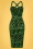 Collectif Clothing - 50s Kiana Tropics Pencil Dress in Green 4