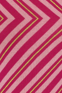 Collectif Clothing - Christie V stripe gebreide top in framboos 3