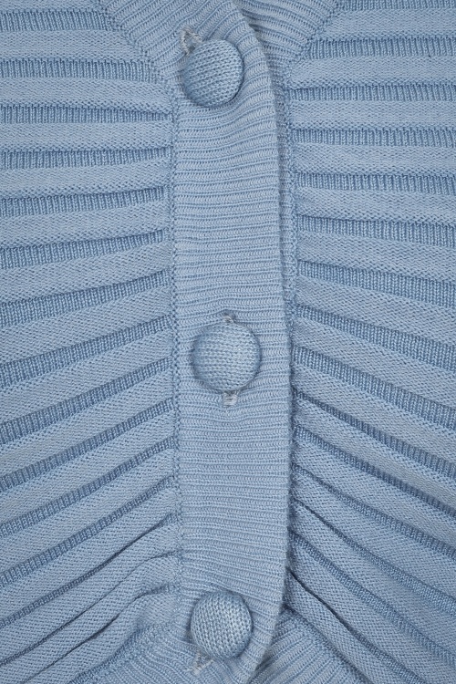 Collectif Clothing - Delilan gebreid vest in pastelblauw 3