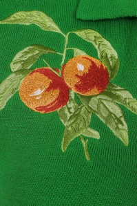 Collectif Clothing - Jan Vintage Peaches Cardigan Années 50 en Vert 3