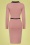 Collectif Clothing - Lorelei gebreide pencil jurkin roze 2