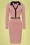 Collectif Clothing - Lorelei Knitted Pencil Dress Années 50 en Rose