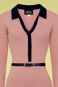 Collectif Clothing - Lorelei Strick Bleistiftkleid in Pink 3