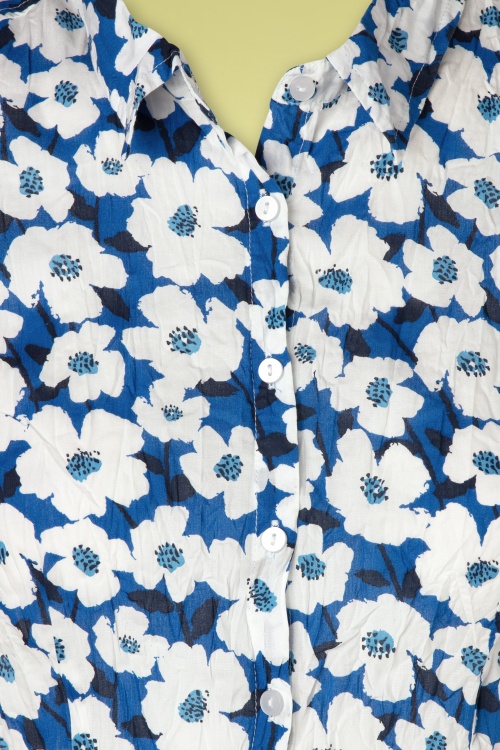 Seasalt - Larissa Mallow Flower Bluse in Cargo Blue 4