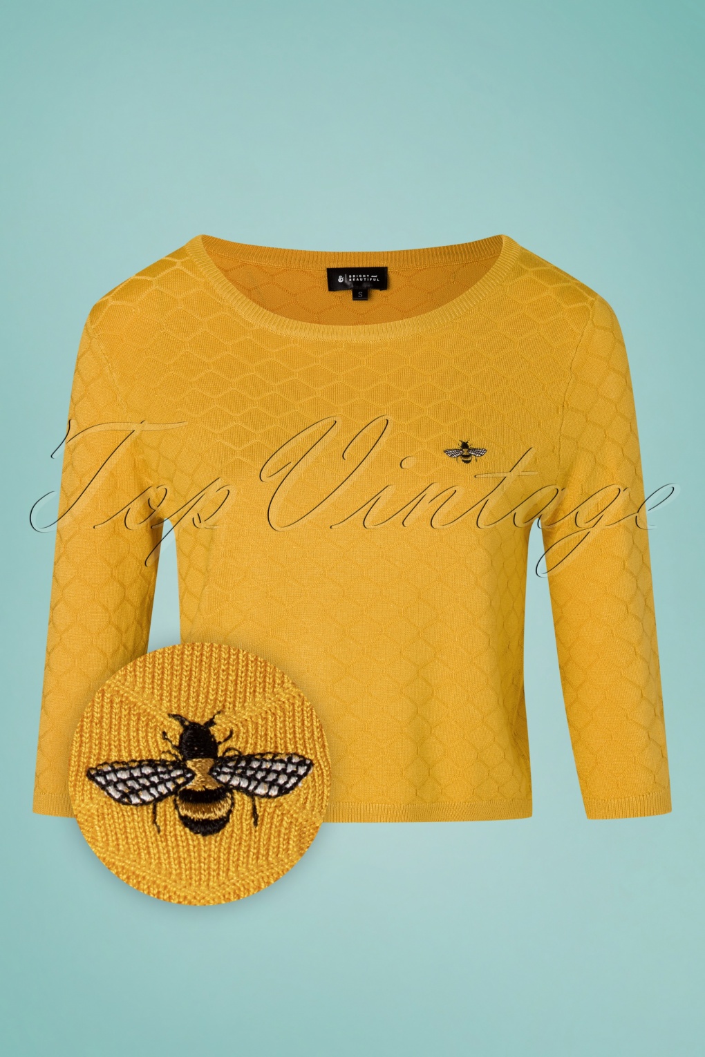 60s Beth Buzyy Bee Jumper In Honey Yellow