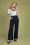 50s Taci Nautical Wide Leg Jeans in Navy