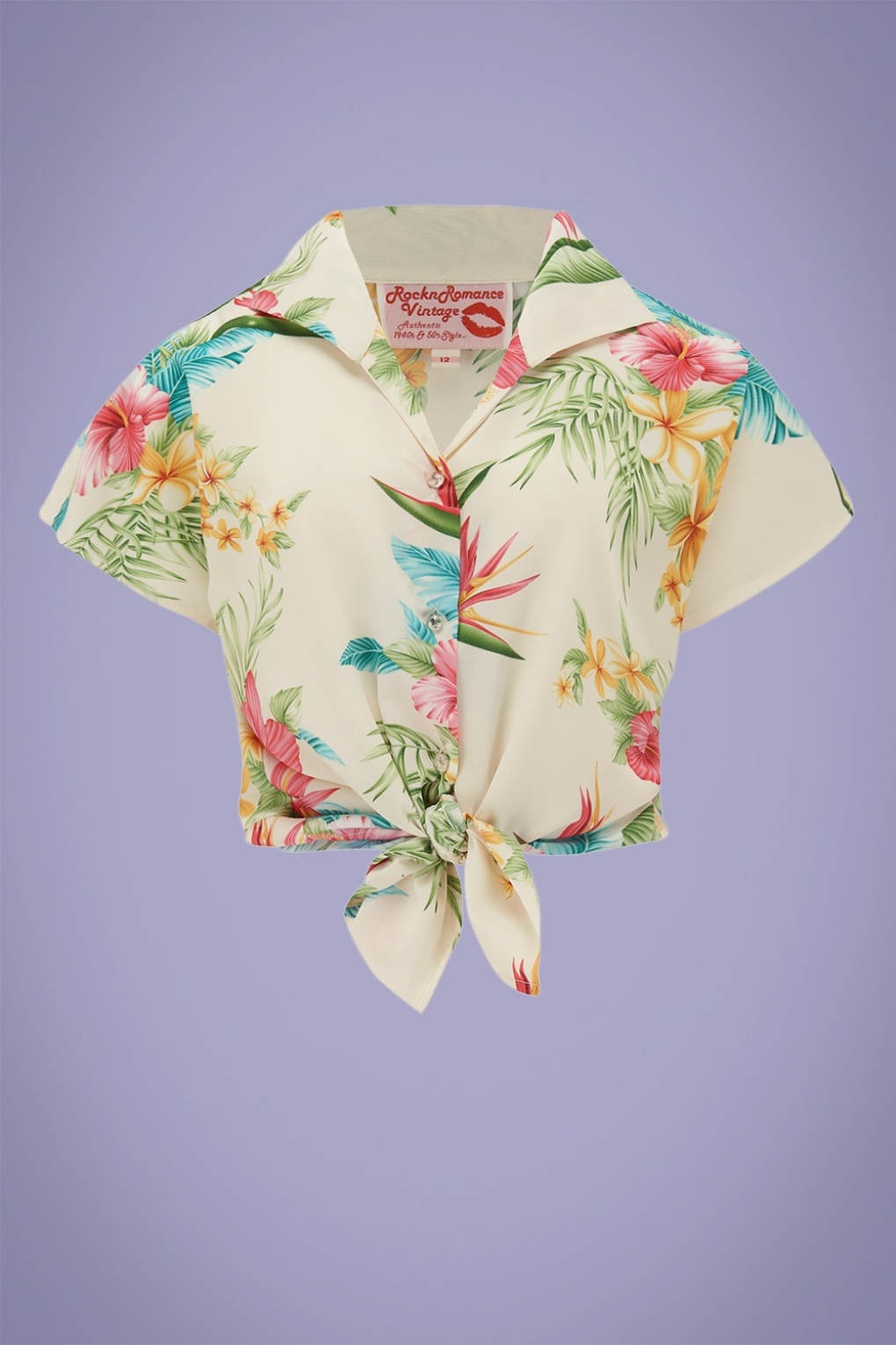 50s Maria Tuck In Or Tie Up Blouse in Honolulu Natural