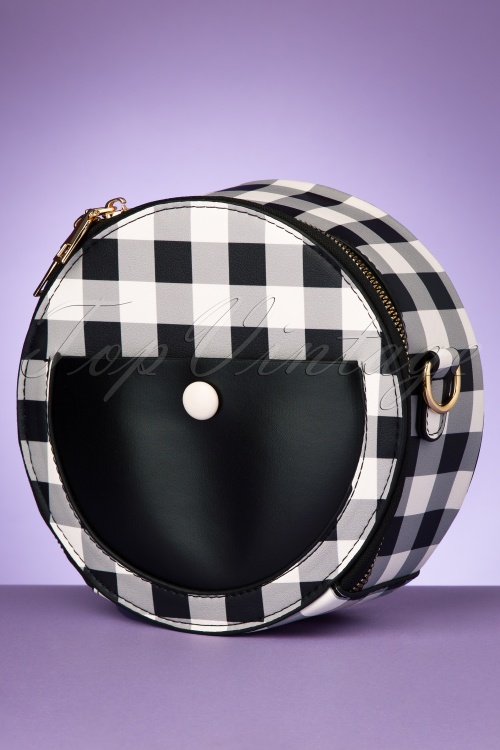 Collectif Clothing - 50s Loretta Round Bag in Gingham 3