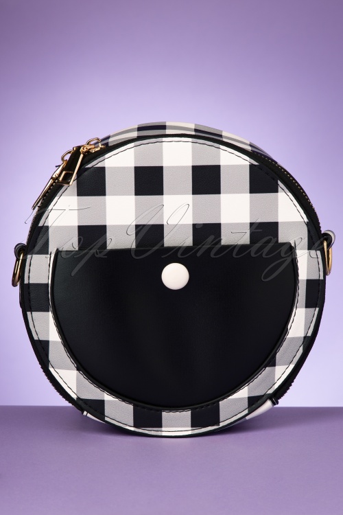Collectif Clothing - 50s Loretta Round Bag in Gingham 5