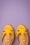 Lulu Hun - 50s Veronica High Heeled T-Strap Sandals in Yellow 3