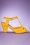 Lulu Hun - 50s Veronica High Heeled T-Strap Sandals in Yellow 4