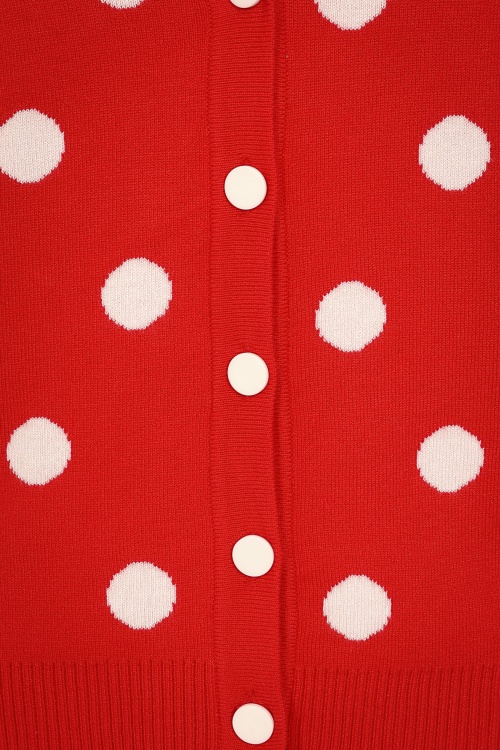 Collectif Clothing - Violet painted polka vest in rood 3