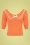 Collectif Clothing - Babette Heart Trim Jumper Années 50 en Orange