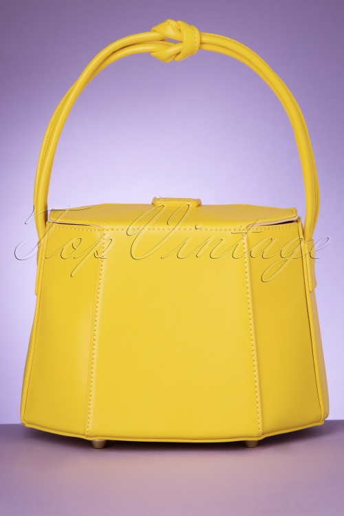 Collectif Clothing - 50s Felicity Box Bag in Summer Yellow 5