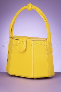 Collectif Clothing - 50s Felicity Box Bag in Summer Yellow 3