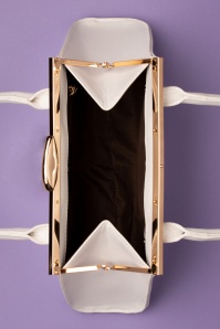 Collectif Clothing - Midge Handbag Années 50 en Blanc 4
