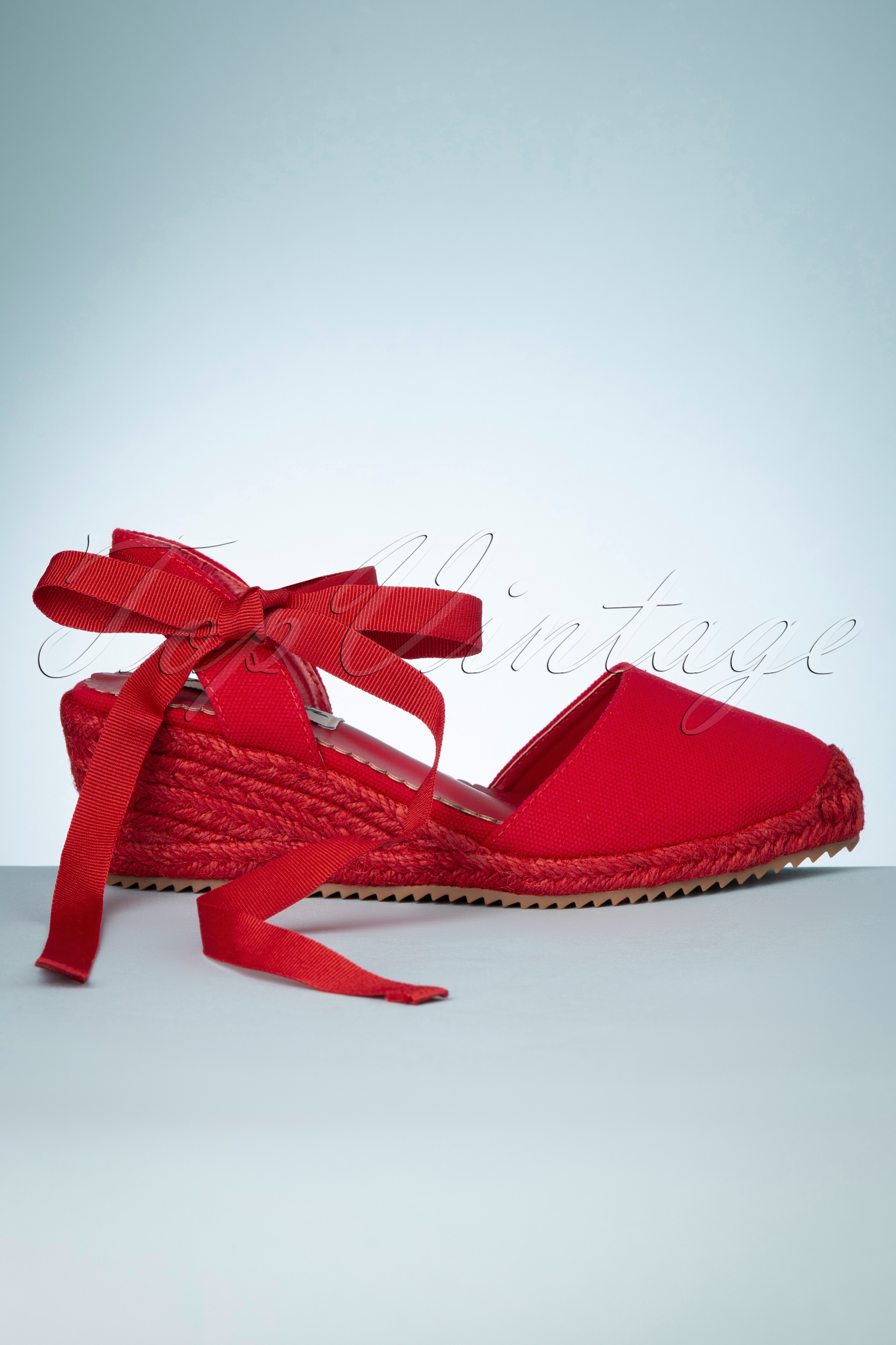 Lulu Hun - Isabella sleehak espadrilles in rood 2