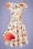 50s Arabella Birds Floral Swing Dress in Ivory