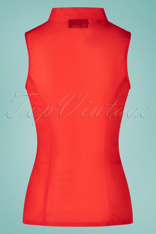 Hearts & Roses - Celestine blouse in rood 2