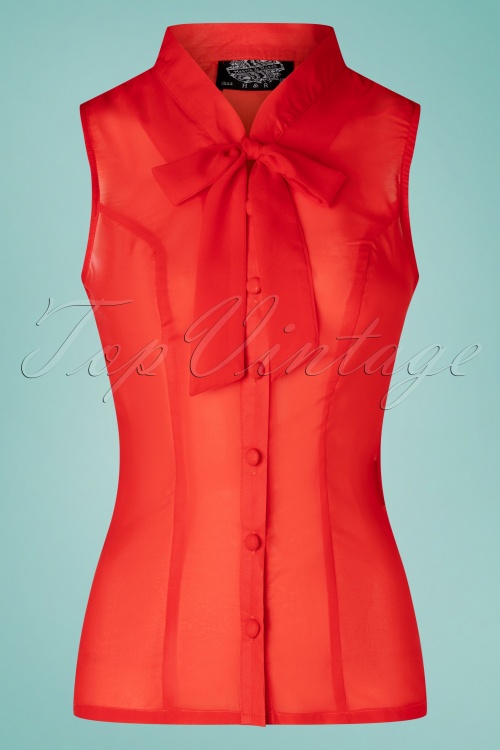 Hearts & Roses - Celestine Bluse in Rot