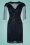 GatsbyLady - Sybill fringe flapper jurk in marineblauw