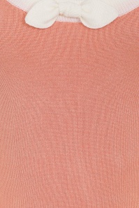 Collectif Clothing - 50s Freya Knitted Top in Peach Pink 3