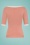 Collectif Clothing - 50s Freya Knitted Top in Peach Pink 2